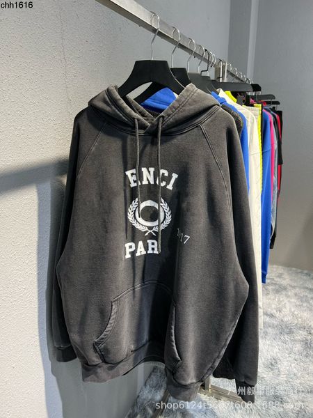the balencaigass correct version of autumn and winter new crown wheat ear crack pattern wash and wear down fleece hoodies and sweaters, Black
the balencaigass correct version of autumn and winter new crown wheat ear crack pattern wash and wear down fleece hoodies and sweaters, Black