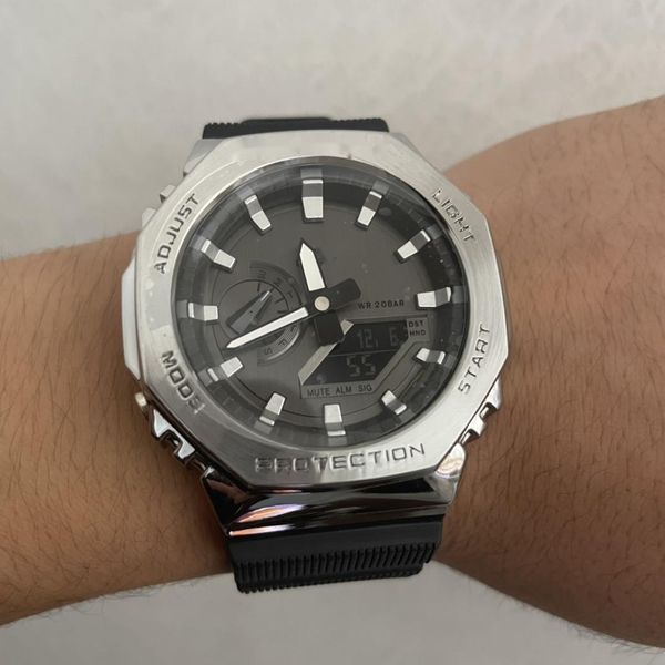 2022 watch new g display 2100 electronic watch world time automatic hand light available wholesale, Slivery;brown
2022 watch new g display 2100 electronic watch world time automatic hand light available wholesale, Slivery;brown