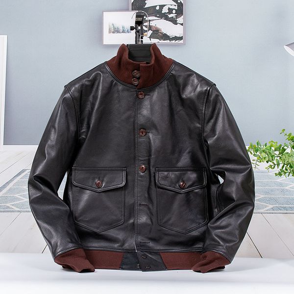 men s leather faux cc 100 genuine leather men jacket plus size cowhide bomber coat classic vintage cloth natural 220916, Black
men s leather faux cc 100 genuine leather men jacket plus size cowhide bomber coat classic vintage cloth natural 220916, Black