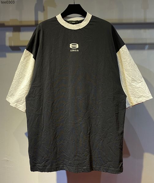 men's t-shirts spring and summer high version balencaigass loose sleeve with a hole in the head new men's and women's t-shirt, White;black
men's t-shirts spring and summer high version balencaigass loose sleeve with a hole in the head new men's and women's t-shirt, White;black