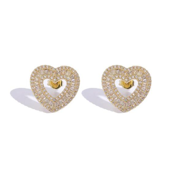 european and american style chandelier aaa ice cravejado cubic zircon heart stud earring design earring for women, Silver
european and american style chandelier aaa ice cravejado cubic zircon heart stud earring design earring for women, Silver