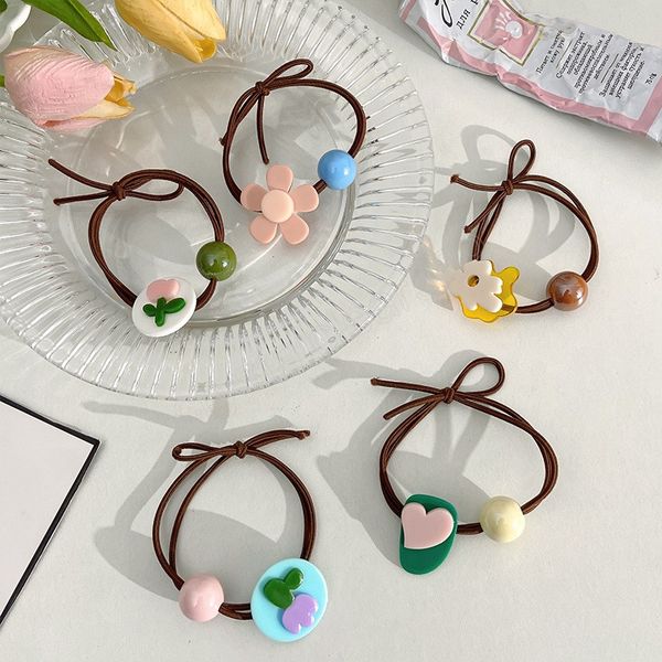 sweet resin flower heart ball hairbands for women ponytail holder hair tie ropes cute rubber fashion hair accessories, Slivery;white
sweet resin flower heart ball hairbands for women ponytail holder hair tie ropes cute rubber fashion hair accessories, Slivery;white