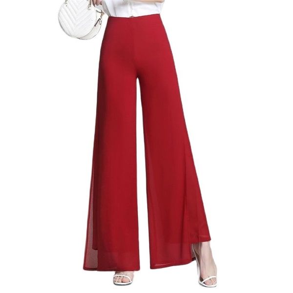 women's pants capris double layer chiffon female spring summer wide leg pants high waist split thin leg swing ladies wide leg skirt pan, Black;white
women's pants capris double layer chiffon female spring summer wide leg pants high waist split thin leg swing ladies wide leg skirt pan, Black;white