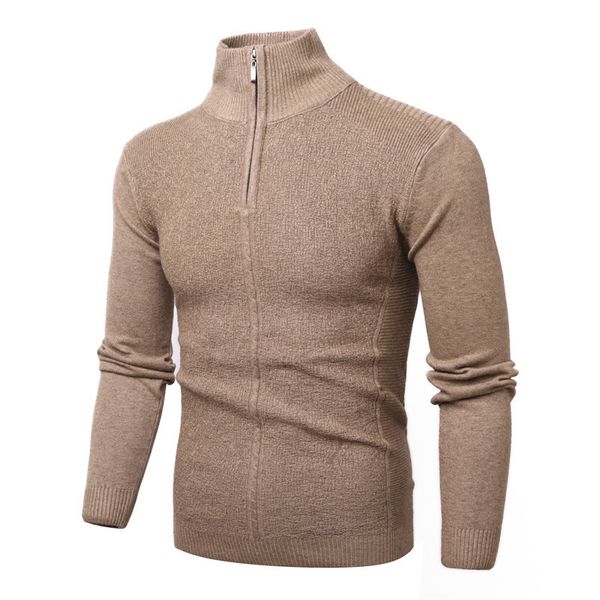 men s sweaters knitted pollovers autumn winter slim zipper mock neck knitwear pullover causal solid color warm male 220916, White;black
men s sweaters knitted pollovers autumn winter slim zipper mock neck knitwear pullover causal solid color warm male 220916, White;black
