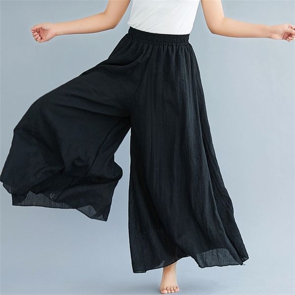 women's pants capris #0604 women's wide leg pants cotton linen summer pant skirts ladies elastic high waist women full length pant, Black;white
women's pants capris #0604 women's wide leg pants cotton linen summer pant skirts ladies elastic high waist women full length pant, Black;white