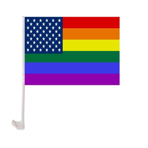 30x45cm rainbow car flag polyester uv protection window clip car decoration banner with flagpole
30x45cm rainbow car flag polyester uv protection window clip car decoration banner with flagpole