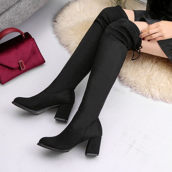high boots women 2022 winter warm fleece new fashion over the knee suede stretch fabric comfort boots lace up pumps sock shoes heels, Black
high boots women 2022 winter warm fleece new fashion over the knee suede stretch fabric comfort boots lace up pumps sock shoes heels, Black