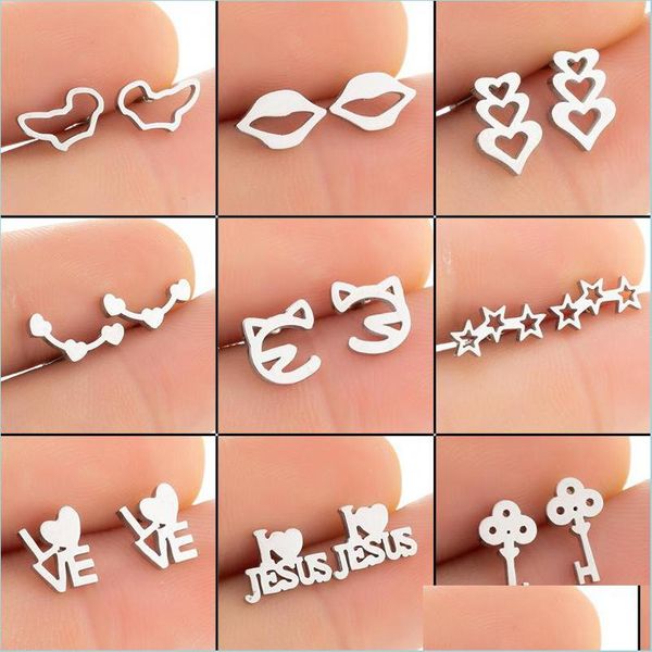 hoop huggie stainless steel earrings for women fashion small black flower key crown nurse star stud earring piercing jewelry gifts 1 dhkup, Golden;silver
hoop huggie stainless steel earrings for women fashion small black flower key crown nurse star stud earring piercing jewelry gifts 1 dhkup, Golden;silver