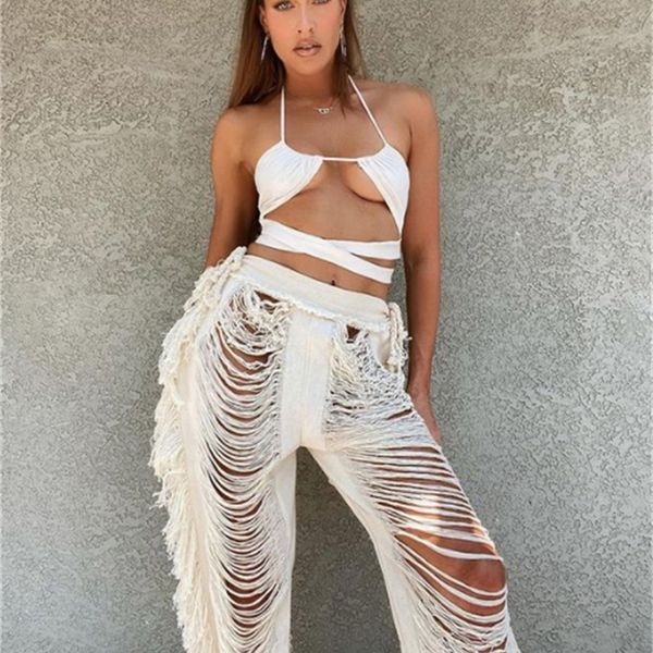 women's pants capris jusahy y2k solid knitted straight pants for women hipster tassel hollow out high-waist bottoms streetwear christma, Black;white
women's pants capris jusahy y2k solid knitted straight pants for women hipster tassel hollow out high-waist bottoms streetwear christma, Black;white