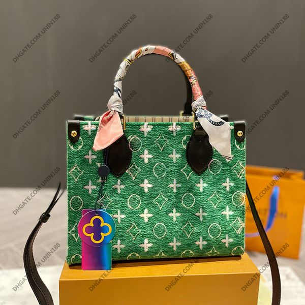 retro onthego womens totes shopping bags handbag luxurys designers shouder crossbody bag green denim travel handbags for women 25cm with sho
retro onthego womens totes shopping bags handbag luxurys designers shouder crossbody bag green denim travel handbags for women 25cm with sho
