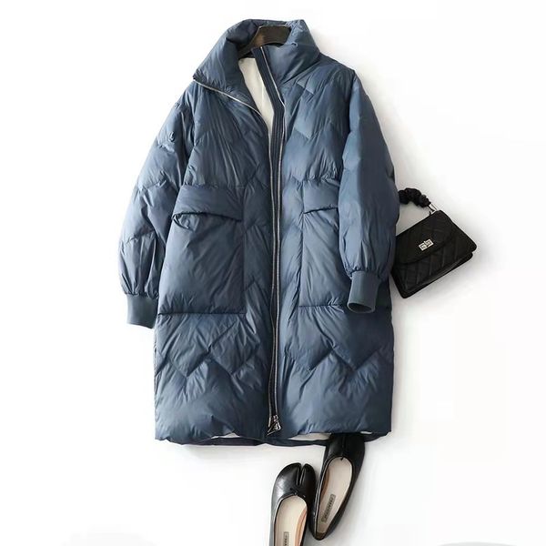 women s down parkas winter simple fashion high down filled net color models long down jacket women 220915, Black
women s down parkas winter simple fashion high down filled net color models long down jacket women 220915, Black