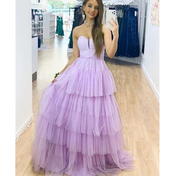 2023 purple ruffles tiered skirt prom dresses puffy party dresses strapless evening dresses, Black
2023 purple ruffles tiered skirt prom dresses puffy party dresses strapless evening dresses, Black