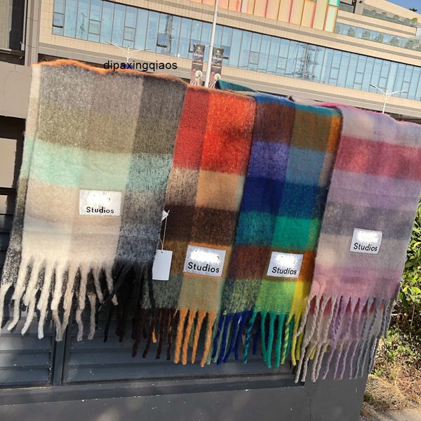designer scarf acne sweden studios ac nordic wool alpaca hair mohair rainbow plaid tassel warm student long shawl autumn and winter, Blue;gray
designer scarf acne sweden studios ac nordic wool alpaca hair mohair rainbow plaid tassel warm student long shawl autumn and winter, Blue;gray