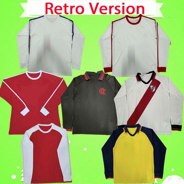retro version soccer jersey flamengo river plate long sleeve full classic vintage football shirt white red yellow black, Black;yellow
retro version soccer jersey flamengo river plate long sleeve full classic vintage football shirt white red yellow black, Black;yellow