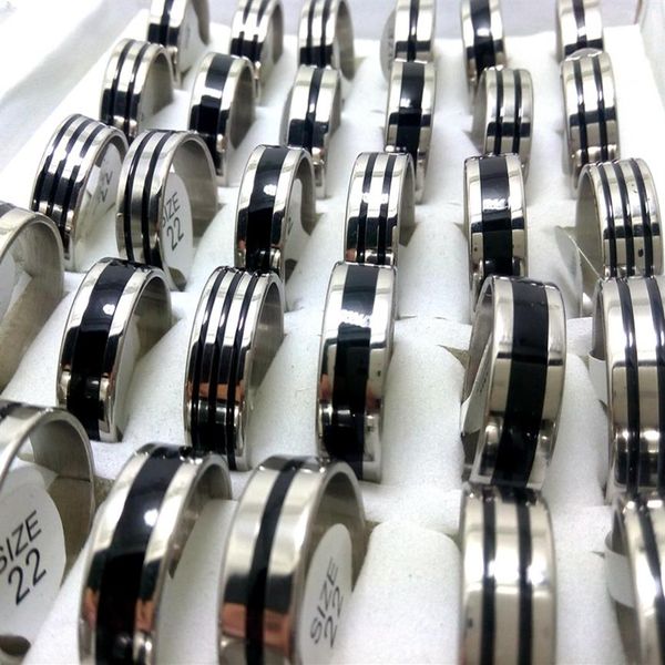 whole lot 100pcs mix black enamel 316l stainless steel band rings 8mm men women wedding finger ring jewelry brand new278z, Silver
whole lot 100pcs mix black enamel 316l stainless steel band rings 8mm men women wedding finger ring jewelry brand new278z, Silver