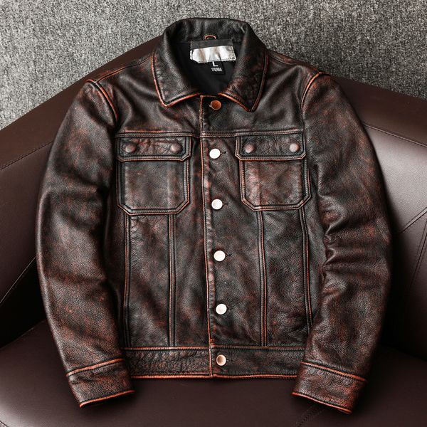 men s leather faux copersian vintage men jackets cowhide motorcycle genuine motor biker clothing distressed coat air force 220916, Black
men s leather faux copersian vintage men jackets cowhide motorcycle genuine motor biker clothing distressed coat air force 220916, Black