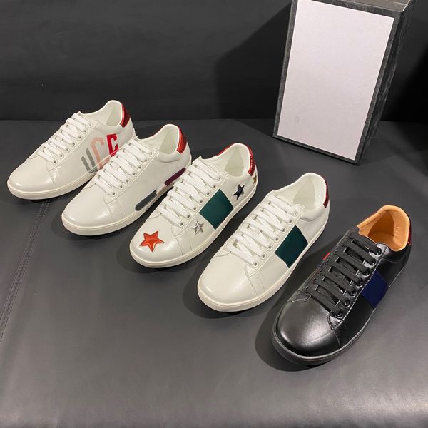 luxury designer casual shoes men women sneakers chaussures leather trainers embroidery stripes sneaker walking sports shoe size 35-47, Black
luxury designer casual shoes men women sneakers chaussures leather trainers embroidery stripes sneaker walking sports shoe size 35-47, Black