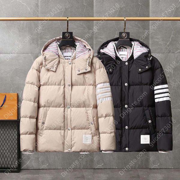 fashion luxury brand men coats loose hooded short tb down jacket outdoor striped solid thick casual winter clothing, Black;brown
fashion luxury brand men coats loose hooded short tb down jacket outdoor striped solid thick casual winter clothing, Black;brown