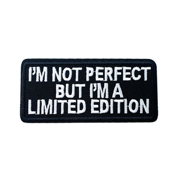 sewing notions letters i'm not perfect but i'm limited edition embroidery patches for clothing shirts bags iron on patch, Black
sewing notions letters i'm not perfect but i'm limited edition embroidery patches for clothing shirts bags iron on patch, Black