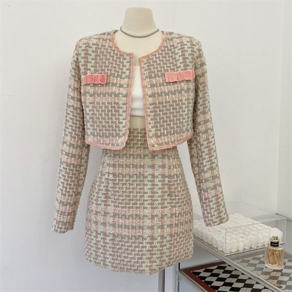 two piece dress fall korean wool tweed women s clothes luxury chic sweet jacket coat outwear high waist elegant skirt pieces set suit 220916, White
two piece dress fall korean wool tweed women s clothes luxury chic sweet jacket coat outwear high waist elegant skirt pieces set suit 220916, White