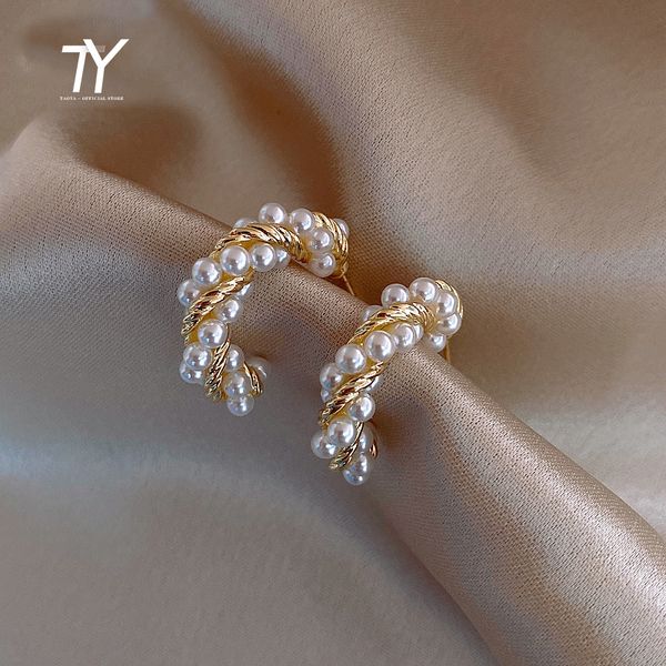2020 new geometric elements pearl twist design earrings party luxury temperament earrings women jewelry fashion earrings, Silver
2020 new geometric elements pearl twist design earrings party luxury temperament earrings women jewelry fashion earrings, Silver