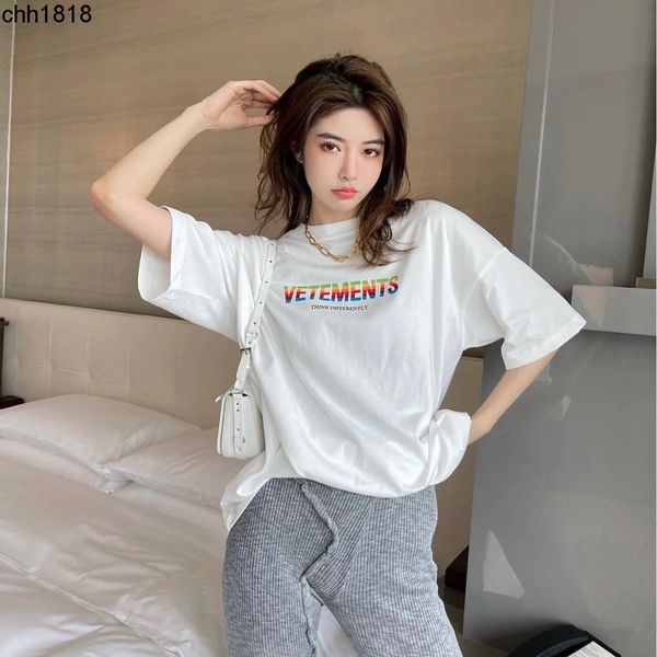 men's t-shirts high version tide brand vetementss events rainbow gradient letter printing net red same men's and women's shor, White;black
men's t-shirts high version tide brand vetementss events rainbow gradient letter printing net red same men's and women's shor, White;black