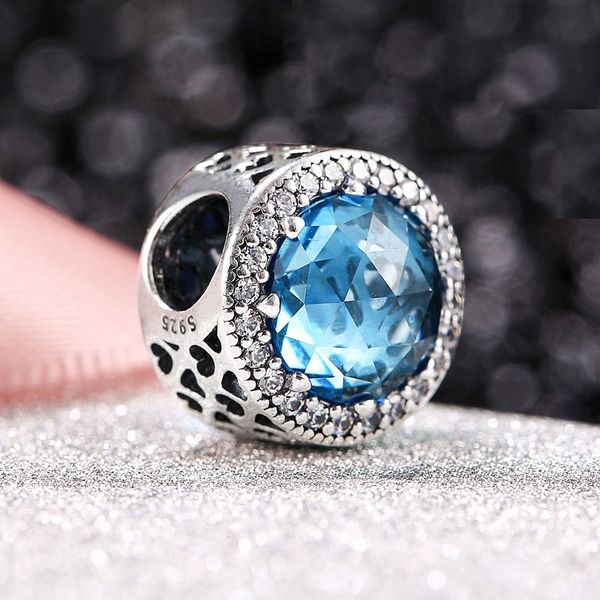 925 sterling silver sky blue radiant hearts charm bead fits european pandora style jewelry charm bracelets, Black
925 sterling silver sky blue radiant hearts charm bead fits european pandora style jewelry charm bracelets, Black