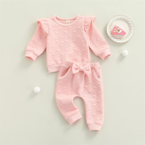 clothing sets citgeett spring valentine's day kids girls suit set solid color long sleeve ruffle bowknot trousers autumn clothes 0-24m, White
clothing sets citgeett spring valentine's day kids girls suit set solid color long sleeve ruffle bowknot trousers autumn clothes 0-24m, White