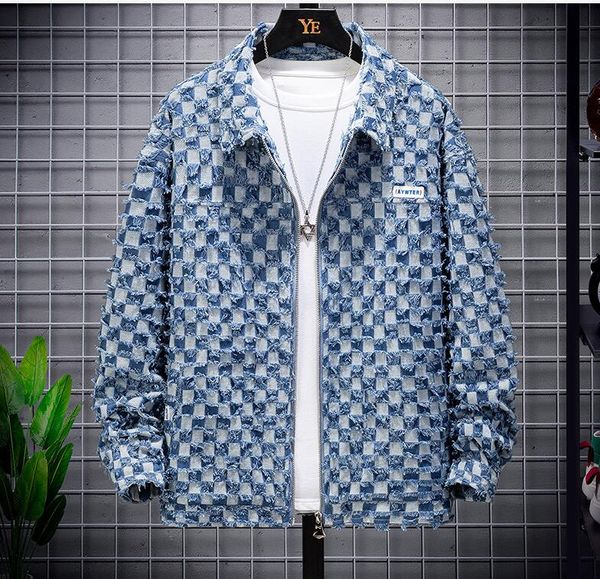 2023 men's designer lapel fashion jacquard plaid denim oversized jacket spring and autumn loose casual couple clothes personality japan, Black;brown
2023 men's designer lapel fashion jacquard plaid denim oversized jacket spring and autumn loose casual couple clothes personality japan, Black;brown