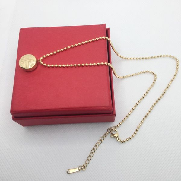 18k gold ladies necklace fashion designer round girl valentine's day gift 316l stainless steel jewelry, Silver
18k gold ladies necklace fashion designer round girl valentine's day gift 316l stainless steel jewelry, Silver