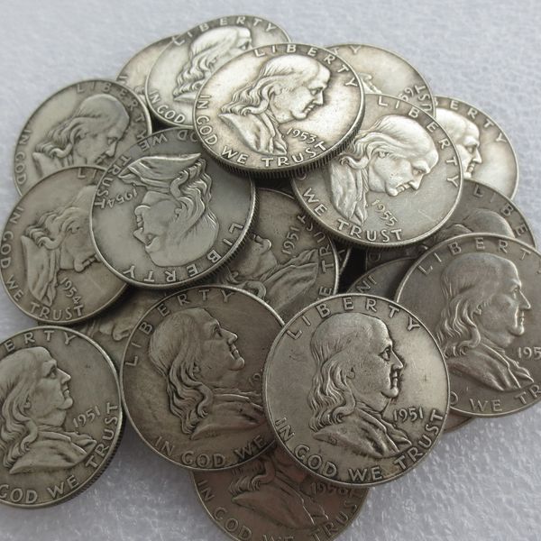 us a set of1948-1963 psd 37pcs franklin half dollar craft silver plated copy coins metal dies manufacturing factory price
us a set of1948-1963 psd 37pcs franklin half dollar craft silver plated copy coins metal dies manufacturing factory price