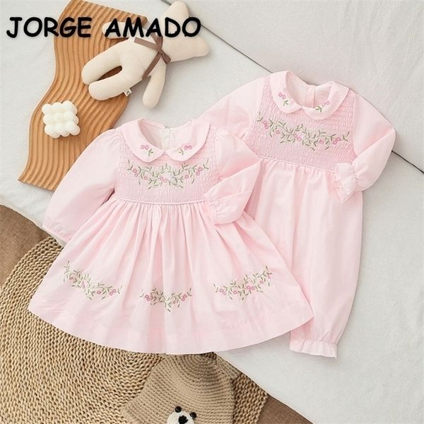 clothing sets spring family matching sister clothes long sleeves pink floral romperdress with sashes cute outfits e9188 220915, White
clothing sets spring family matching sister clothes long sleeves pink floral romperdress with sashes cute outfits e9188 220915, White