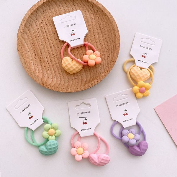 2 pcs new korean children's simple cute colorful love flower rubber band hair rope fashion sweet girl princess ponytail headwear, Slivery;white
2 pcs new korean children's simple cute colorful love flower rubber band hair rope fashion sweet girl princess ponytail headwear, Slivery;white