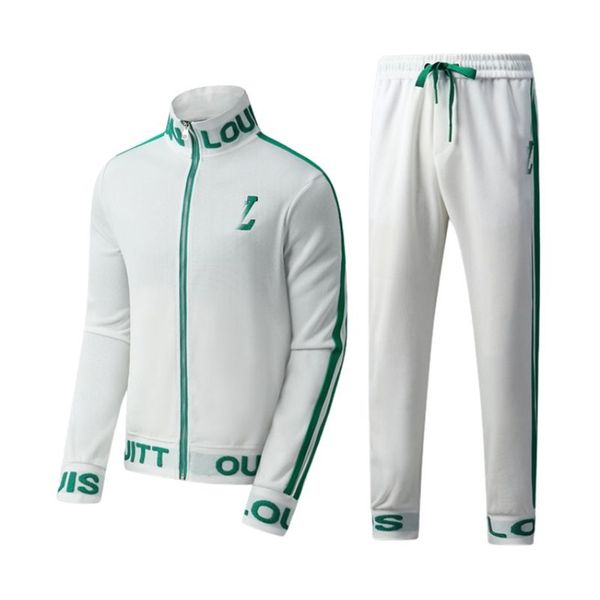 men's suits fashion designer tracksuit cardigan classic white stand collar side stripes stitching luxury zipper branded casual two piec, Gray
men's suits fashion designer tracksuit cardigan classic white stand collar side stripes stitching luxury zipper branded casual two piec, Gray
