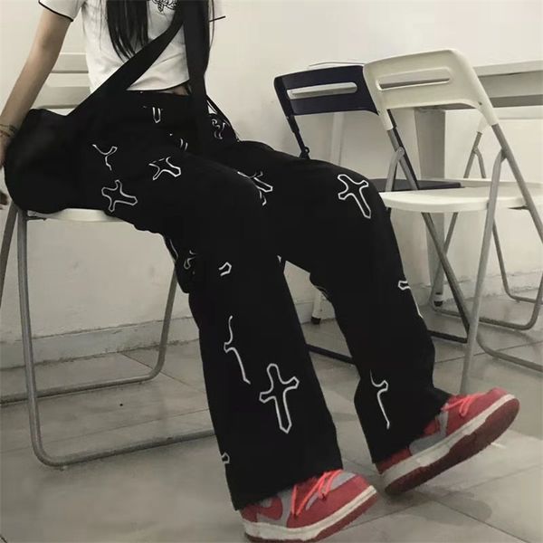 women's pants capris gothic cargo y2k black pants techwear hip hop jeans lazy goth punk black denim trousers baggy cyber academic low w, Black;white
women's pants capris gothic cargo y2k black pants techwear hip hop jeans lazy goth punk black denim trousers baggy cyber academic low w, Black;white