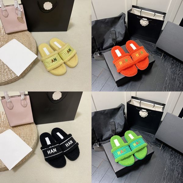 france paris designer fur slippers house indoor women furry slides sandal embroidery letter fluffy plush platform flats heel luxury designer, Black
france paris designer fur slippers house indoor women furry slides sandal embroidery letter fluffy plush platform flats heel luxury designer, Black