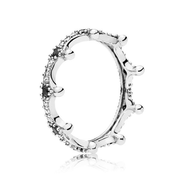 925 sterling silver enchanted crown with clear and black cz ring fit pandora charm jewelry engagement wedding lovers fashion ring 2346
925 sterling silver enchanted crown with clear and black cz ring fit pandora charm jewelry engagement wedding lovers fashion ring 2346