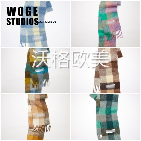 designer scarf acne sweden studios vogel nordic niche ac brand new autumn winter contrast color british plaid long tassels men's women&, Blue;gray
designer scarf acne sweden studios vogel nordic niche ac brand new autumn winter contrast color british plaid long tassels men's women&, Blue;gray