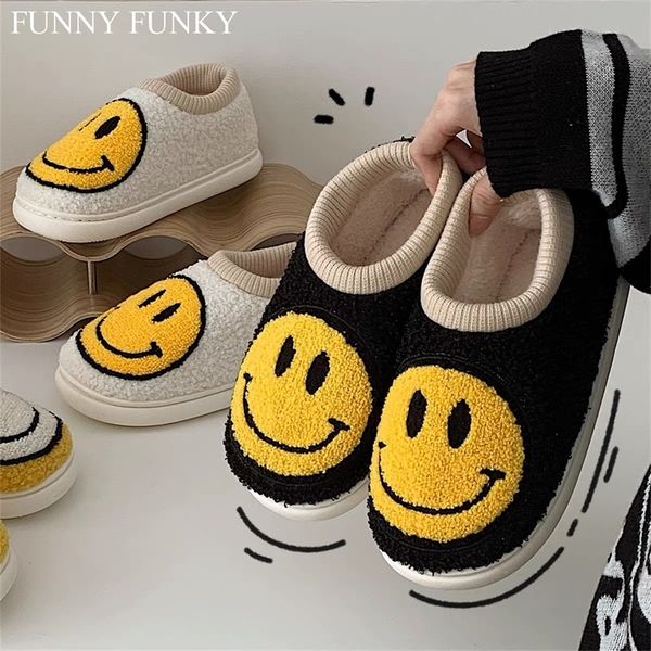 slippers funny funky winter women's home shoes smile face fluffy faux fur slip on for women house indoor female 220915, Black
slippers funny funky winter women's home shoes smile face fluffy faux fur slip on for women house indoor female 220915, Black