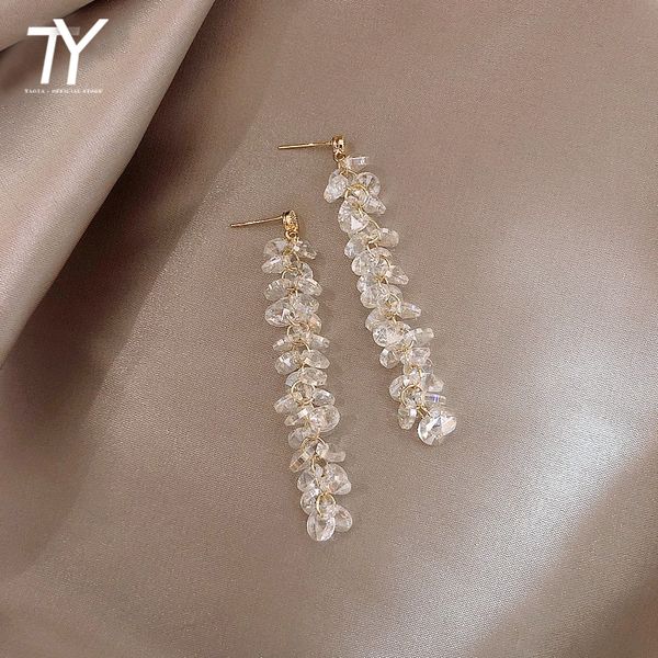 2020 new classic elegant crystal long tassel earrings fashion korean women jewelry temperament party earrings versatile earrings, Silver
2020 new classic elegant crystal long tassel earrings fashion korean women jewelry temperament party earrings versatile earrings, Silver