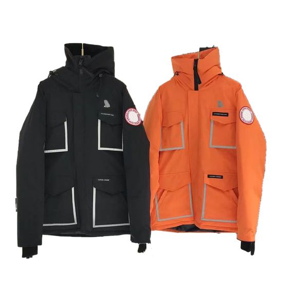 fashion thick men's down jacket with orange and black reflective effect designer windproof jacket
fashion thick men's down jacket with orange and black reflective effect designer windproof jacket