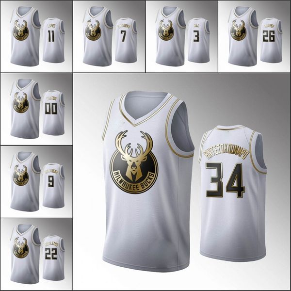 jersey milwaukee bucks''men giannis antetokounmpo brook lopez khris middleton kyle korver white golden edition custom jersey, Black
jersey milwaukee bucks''men giannis antetokounmpo brook lopez khris middleton kyle korver white golden edition custom jersey, Black