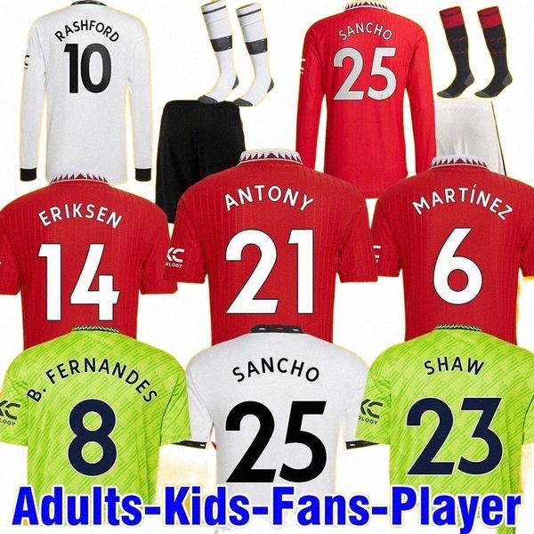 22 23 manchester utd soccer jersey long sleeve erikson martinez sancho varane greenwood rashford football shirts 2022 2023 men kids kits man, Black;yellow
22 23 manchester utd soccer jersey long sleeve erikson martinez sancho varane greenwood rashford football shirts 2022 2023 men kids kits man, Black;yellow