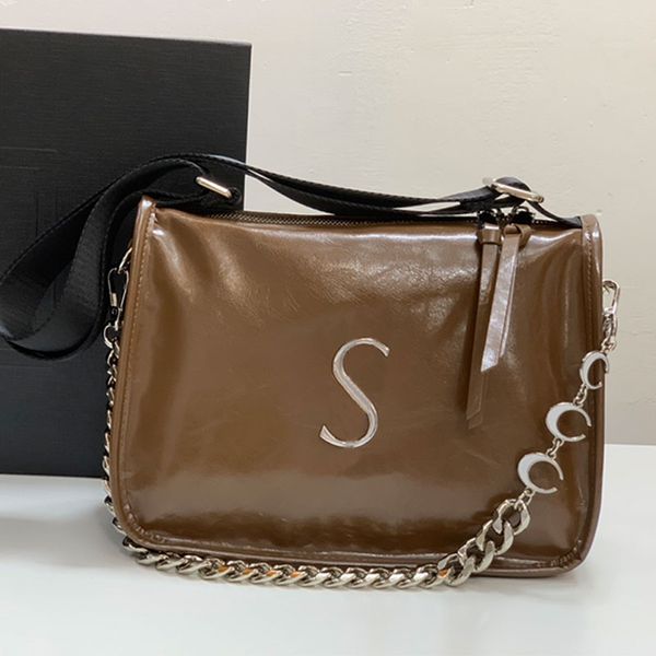 chain shoulder crossbody bag women handbags purse cowhide leather silver hardware zipper closure flap messenger bags new brand letters
chain shoulder crossbody bag women handbags purse cowhide leather silver hardware zipper closure flap messenger bags new brand letters