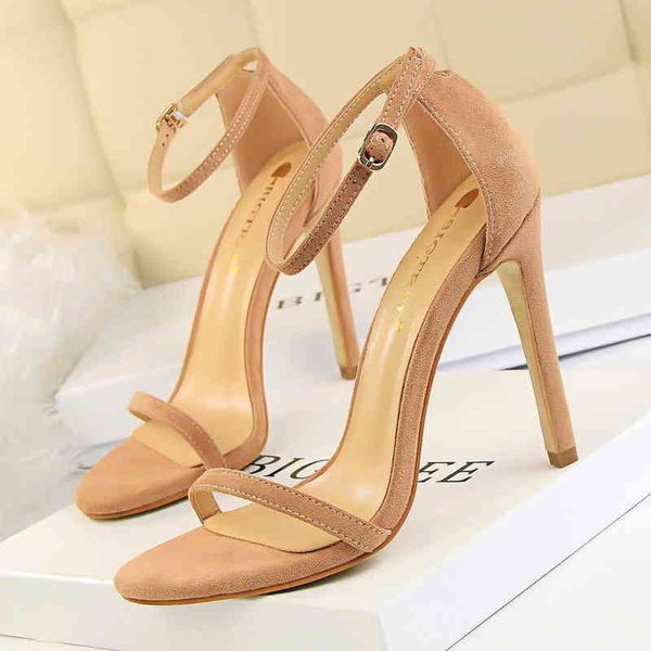 126-9 sandals fashion women's sandals thin heel super high suede open toe one line with summer s, Black
126-9 sandals fashion women's sandals thin heel super high suede open toe one line with summer s, Black