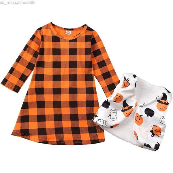 special occasions citgeett autumn halloween kids baby girls outfit plaid o-neck long sleeves dress cartoon pumpkin waistcoat clothes set l22, Blue
special occasions citgeett autumn halloween kids baby girls outfit plaid o-neck long sleeves dress cartoon pumpkin waistcoat clothes set l22, Blue