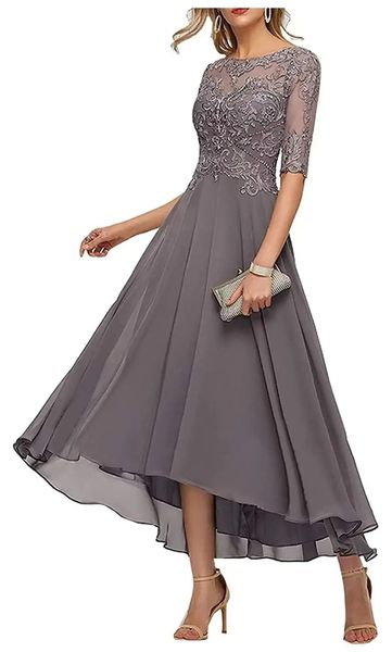 women's lace mother of the bride dresses tea length 2022 aline chiffon 1/2 sleeves formal evening gowns, Black;red
women's lace mother of the bride dresses tea length 2022 aline chiffon 1/2 sleeves formal evening gowns, Black;red