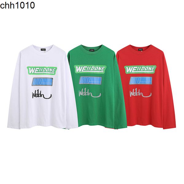 2022 new we11done signature handwritten alphabet print long sleeve round neck couple t-shirt undercoat, Black
2022 new we11done signature handwritten alphabet print long sleeve round neck couple t-shirt undercoat, Black