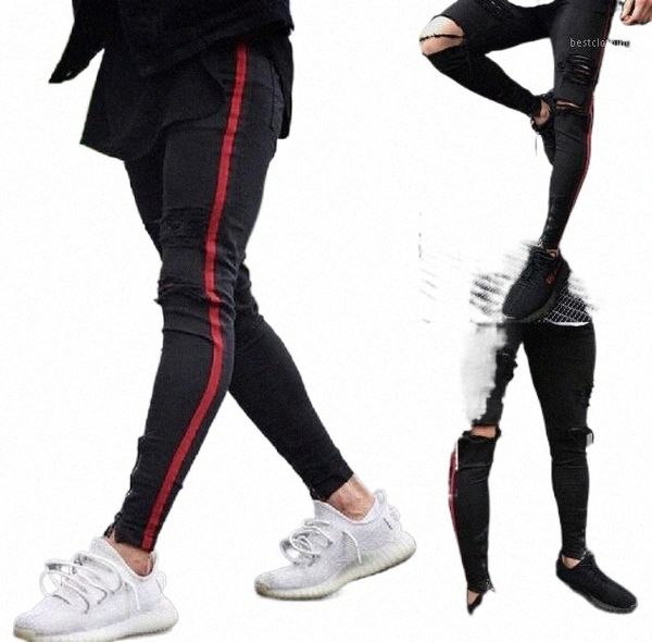 men's jeans mens distressed washed denim side red striped slim ripped pencil pants holes male fashion zipper design long trousers1 p4vv, Blue
men's jeans mens distressed washed denim side red striped slim ripped pencil pants holes male fashion zipper design long trousers1 p4vv, Blue