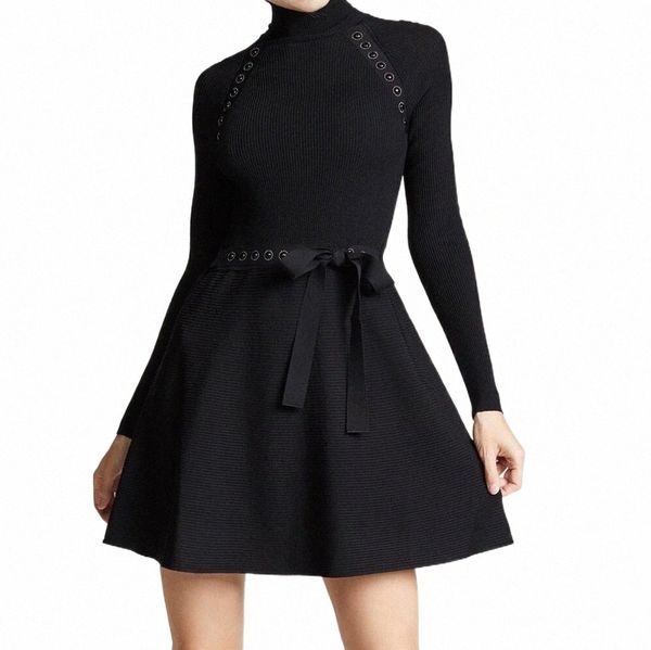 2018 fall and winter high neck long sleeve heavy rivet beaded women slim knitted dress with bow belt 85f3#, White;black
2018 fall and winter high neck long sleeve heavy rivet beaded women slim knitted dress with bow belt 85f3#, White;black